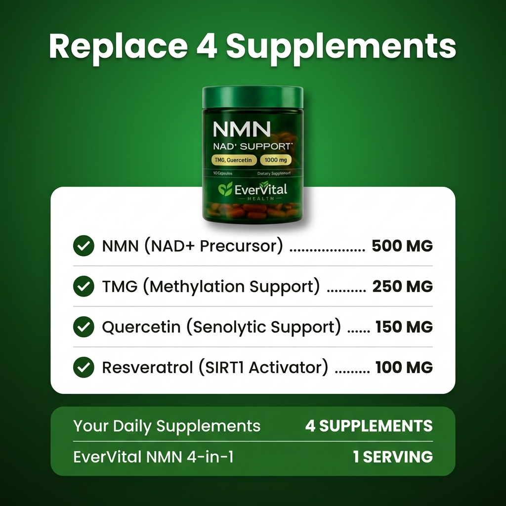 EVERVITAL NMN 4-IN-1 COMPLEX: THE COMPLETE NAD+ SUPPORT FORMULA